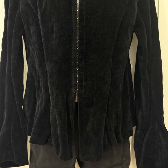 Anett Rostel Black Velvet Jacket Whimsigoth Medium Goth Fairy Grunge Romantic - Picture 5 of 13